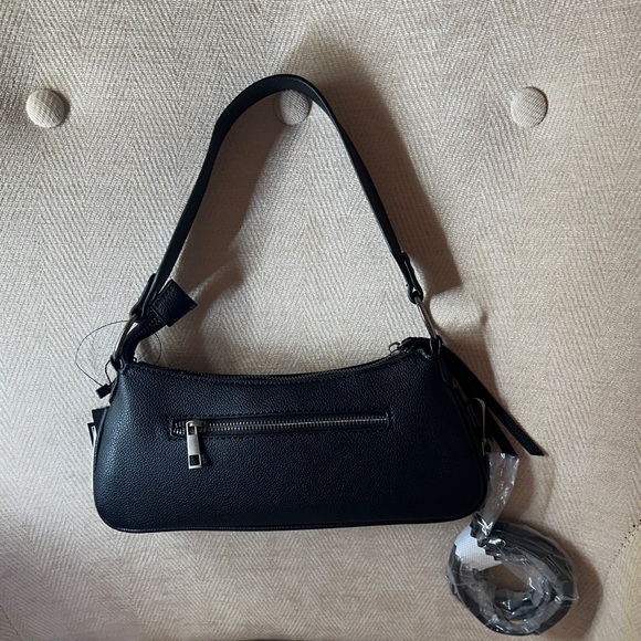 Ed Hardy Y2K Black Crossbody Bag Pink Logo Embroidered Skull Floral - Picture 6 of 9